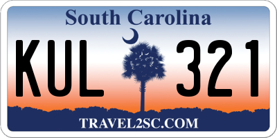 SC license plate KUL321