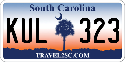 SC license plate KUL323