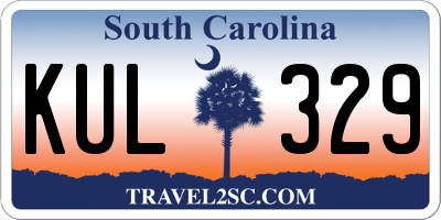 SC license plate KUL329