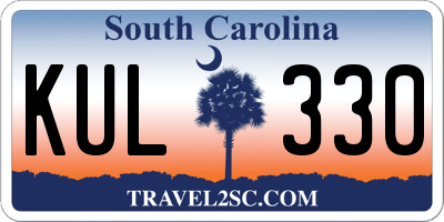 SC license plate KUL330