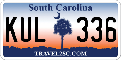 SC license plate KUL336