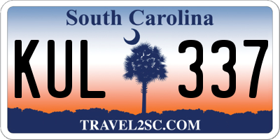SC license plate KUL337