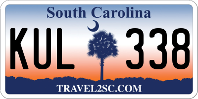 SC license plate KUL338