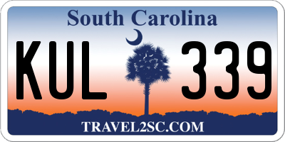 SC license plate KUL339