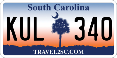 SC license plate KUL340