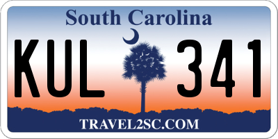 SC license plate KUL341