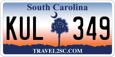 SC license plate KUL349