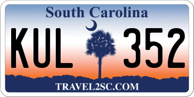 SC license plate KUL352