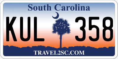 SC license plate KUL358