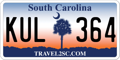 SC license plate KUL364