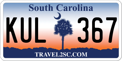 SC license plate KUL367