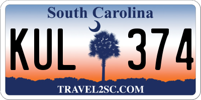 SC license plate KUL374