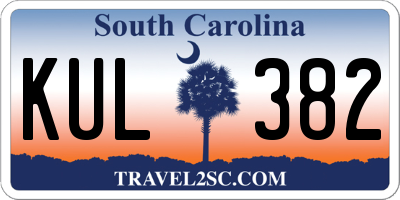 SC license plate KUL382