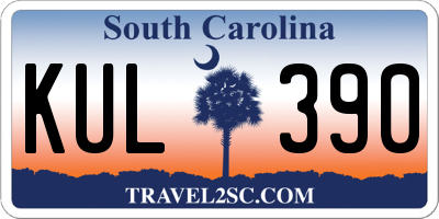 SC license plate KUL390