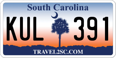SC license plate KUL391