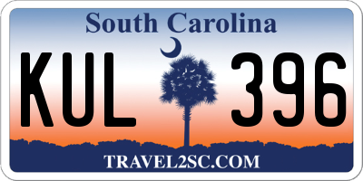 SC license plate KUL396