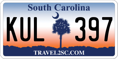 SC license plate KUL397