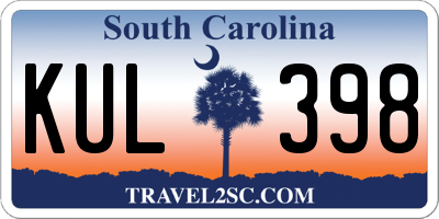 SC license plate KUL398