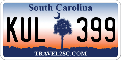 SC license plate KUL399