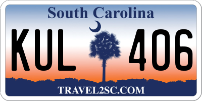 SC license plate KUL406