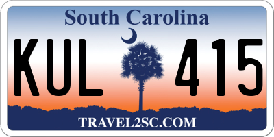 SC license plate KUL415