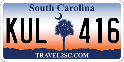 SC license plate KUL416