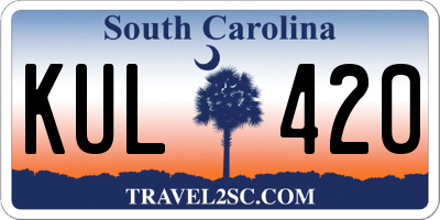 SC license plate KUL420