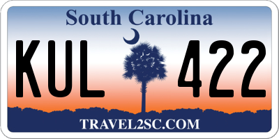 SC license plate KUL422