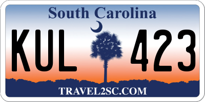 SC license plate KUL423
