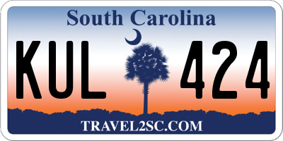 SC license plate KUL424