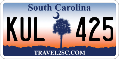 SC license plate KUL425