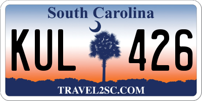 SC license plate KUL426