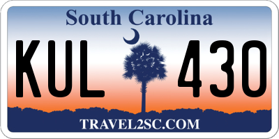 SC license plate KUL430