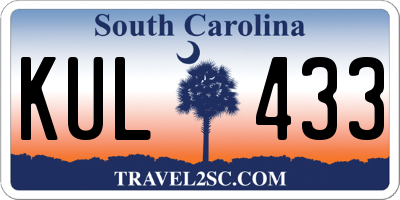 SC license plate KUL433