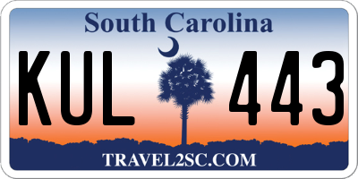 SC license plate KUL443