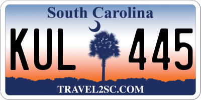 SC license plate KUL445