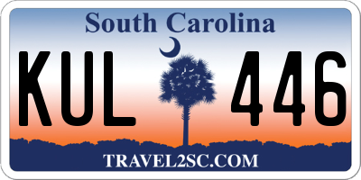 SC license plate KUL446