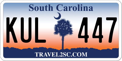SC license plate KUL447