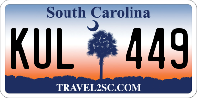 SC license plate KUL449
