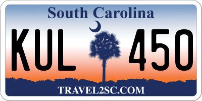 SC license plate KUL450