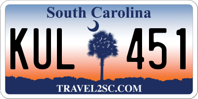 SC license plate KUL451
