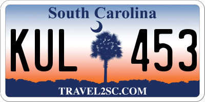 SC license plate KUL453