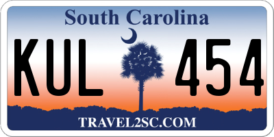 SC license plate KUL454