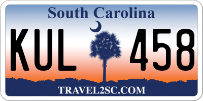 SC license plate KUL458