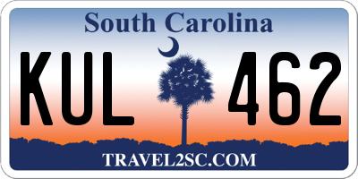 SC license plate KUL462