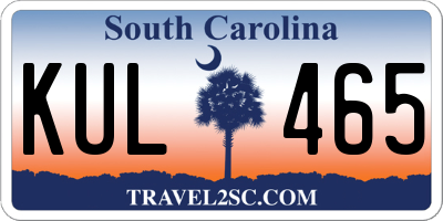 SC license plate KUL465