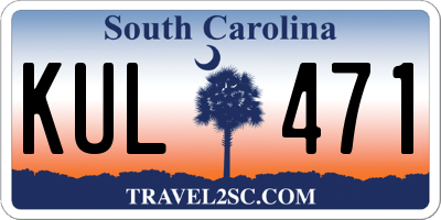 SC license plate KUL471