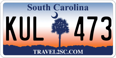 SC license plate KUL473