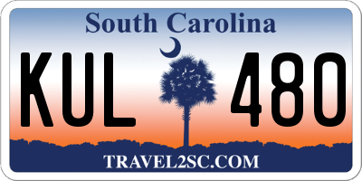 SC license plate KUL480