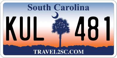SC license plate KUL481